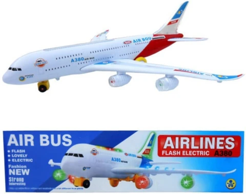 Musical Electric Plane Airbus Toys For Kids and Boys - Battery Operated With Light and Music - Image 3